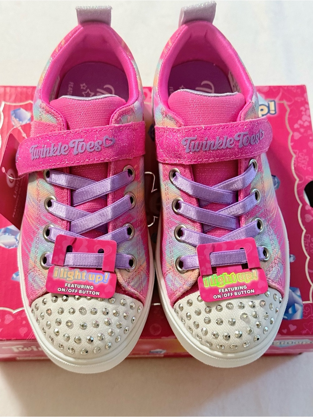 Skechers Girls  Twinkle Toes: Heart Steps - Heart Sketch Pink/Multicolor